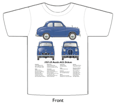Austin A35 2 door Deluxe 1957-59 T-shirt Front